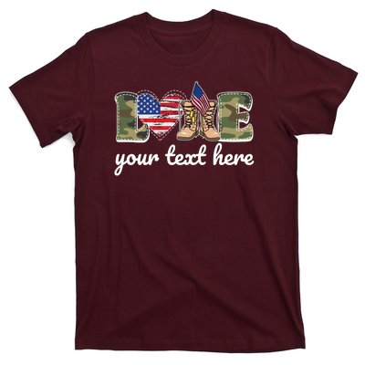 Custom Personalized Love Military T-Shirt