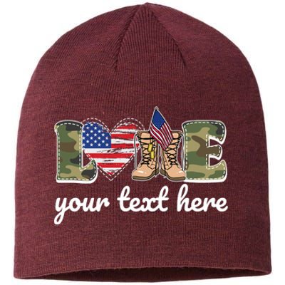 Custom Personalized Love Military Sustainable Beanie