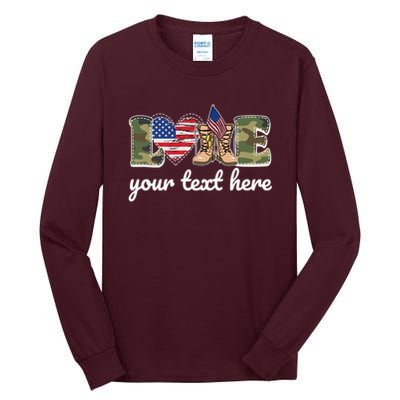 Custom Personalized Love Military Tall Long Sleeve T-Shirt