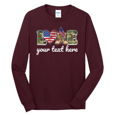 Custom Personalized Love Military Tall Long Sleeve T-Shirt