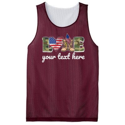 Custom Personalized Love Military Mesh Reversible Basketball Jersey Tank