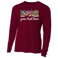 Custom Personalized Love Military Cooling Performance Long Sleeve Crew