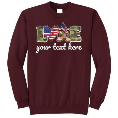 Custom Personalized Love Military Tall Sweatshirt