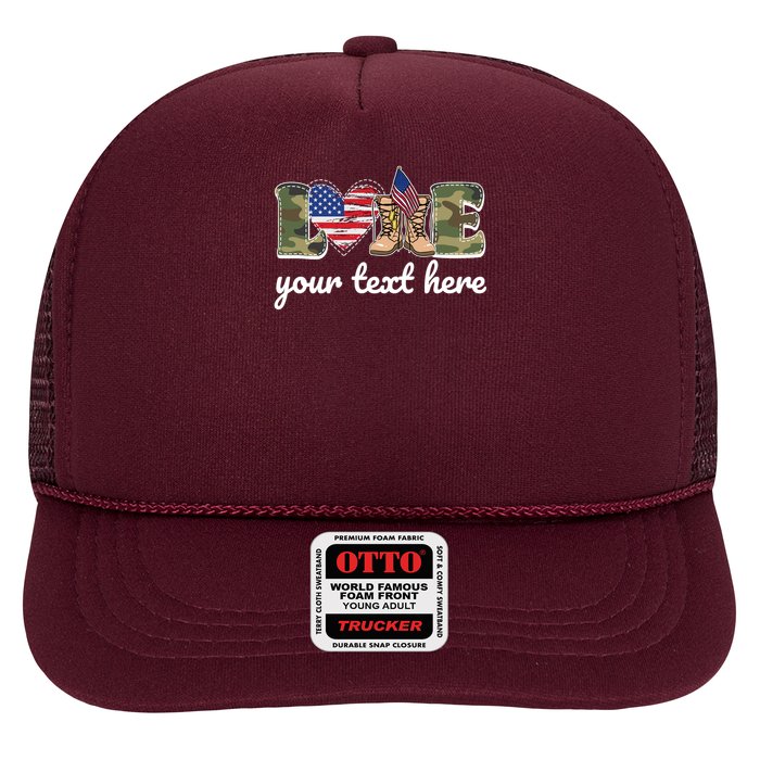 Custom Personalized Love Military Trucker Hat