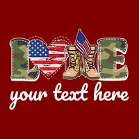 Custom Personalized Love Military Trucker Hat