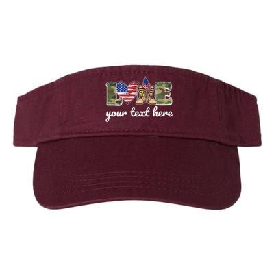 Custom Personalized Love Military Valucap Bio-Washed Visor