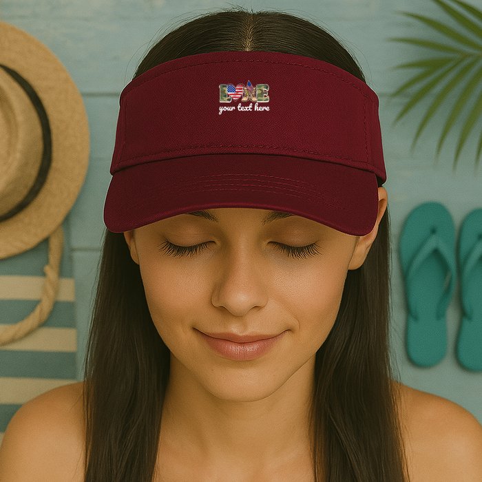 Custom Personalized Love Military Visor