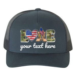 Custom Personalized Love Military Yupoong Adult 5-Panel Trucker Hat