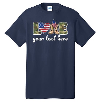 Custom Personalized Love Military Tall T-Shirt