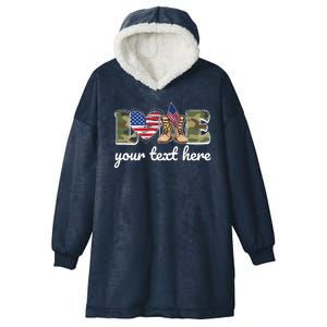 Custom Personalized Love Military Hooded Wearable Blanket