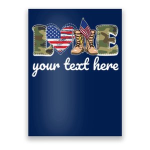 Custom Personalized Love Military Poster