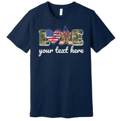 Custom Personalized Love Military Premium T-Shirt