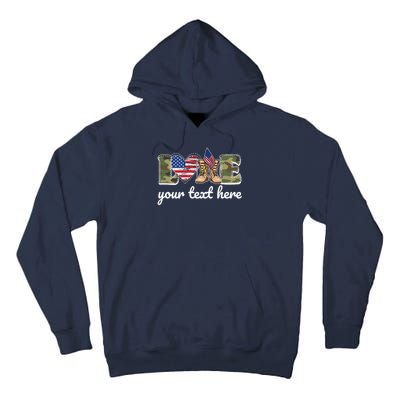 Custom Personalized Love Military Tall Hoodie