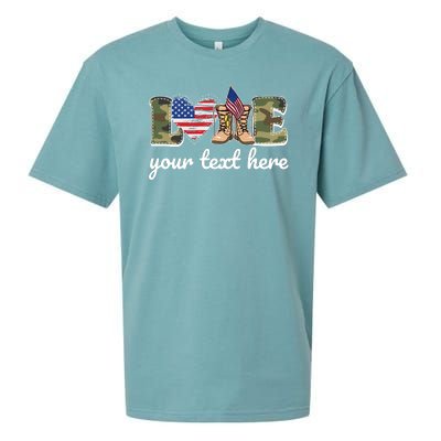 Custom Personalized Love Military Sueded Cloud Jersey T-Shirt