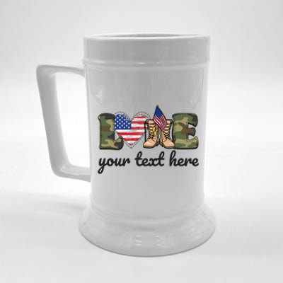 Custom Personalized Love Military Beer Stein