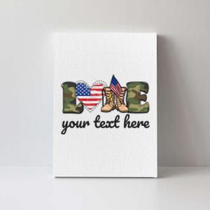 Custom Personalized Love Military Canvas