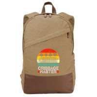 Cribbage Players Lovers Cribbage Board Game Fans Cotton Canvas Backpack