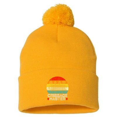 Cribbage Players Lovers Cribbage Board Game Fans Pom Pom 12in Knit Beanie