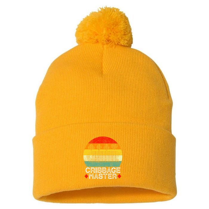 Cribbage Players Lovers Cribbage Board Game Fans Pom Pom 12in Knit Beanie
