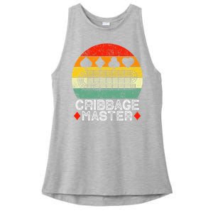 Cribbage Players Lovers Cribbage Board Game Fans Ladies PosiCharge Tri-Blend Wicking Tank