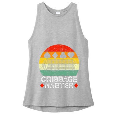Cribbage Players Lovers Cribbage Board Game Fans Ladies PosiCharge Tri-Blend Wicking Tank