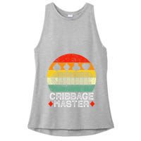 Cribbage Players Lovers Cribbage Board Game Fans Ladies PosiCharge Tri-Blend Wicking Tank