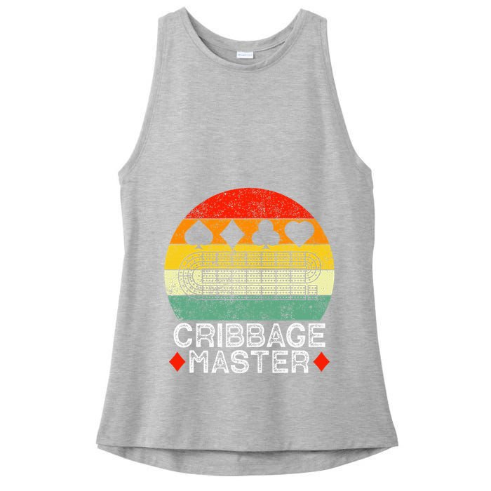 Cribbage Players Lovers Cribbage Board Game Fans Ladies PosiCharge Tri-Blend Wicking Tank
