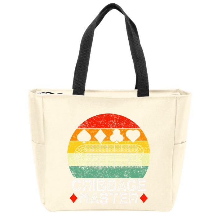 Cribbage Players Lovers Cribbage Board Game Fans Zip Tote Bag