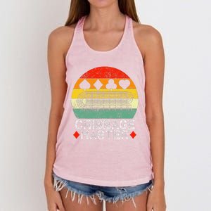 Cribbage Players Lovers Cribbage Board Game Fans Women's Knotted Racerback Tank