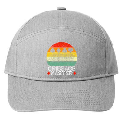 Cribbage Players Lovers Cribbage Board Game Fans 7-Panel Snapback Hat
