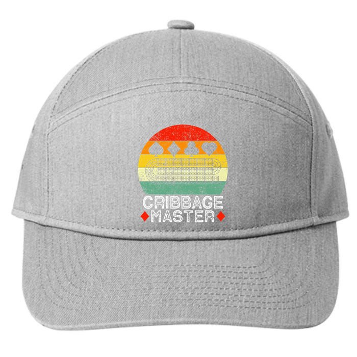 Cribbage Players Lovers Cribbage Board Game Fans 7-Panel Snapback Hat