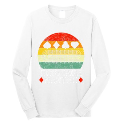 Cribbage Players Lovers Cribbage Board Game Fans Long Sleeve Shirt