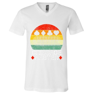 Cribbage Players Lovers Cribbage Board Game Fans V-Neck T-Shirt