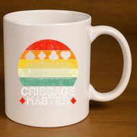 Cribbage Players Lovers Cribbage Board Game Fans 11oz C Handle Ceramic Mug