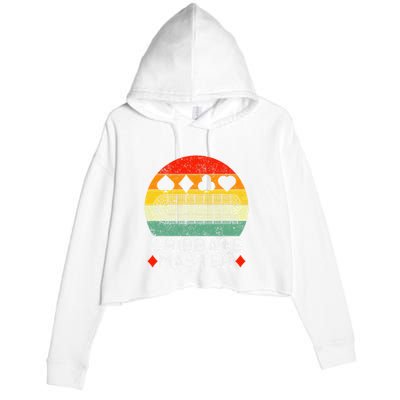 Cribbage Players Lovers Cribbage Board Game Fans Crop Fleece Hoodie