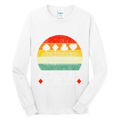 Cribbage Players Lovers Cribbage Board Game Fans Tall Long Sleeve T-Shirt