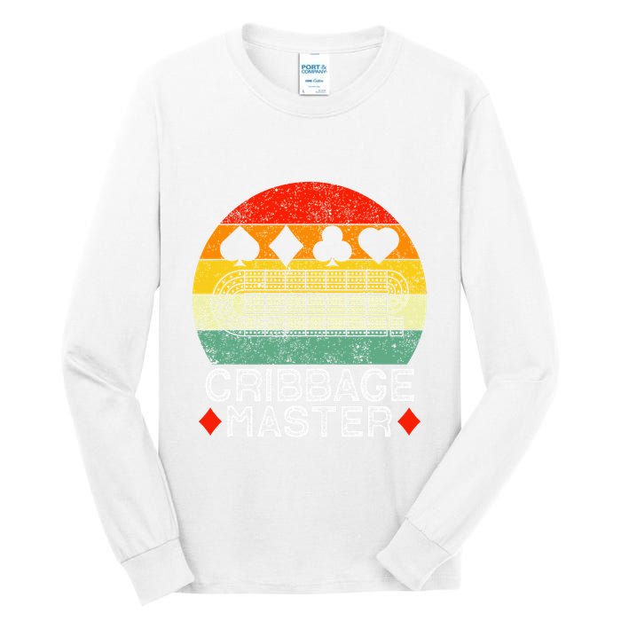 Cribbage Players Lovers Cribbage Board Game Fans Tall Long Sleeve T-Shirt