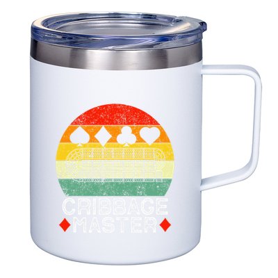 Cribbage Players Lovers Cribbage Board Game Fans 12oz Stainless Steel Coffee Mug