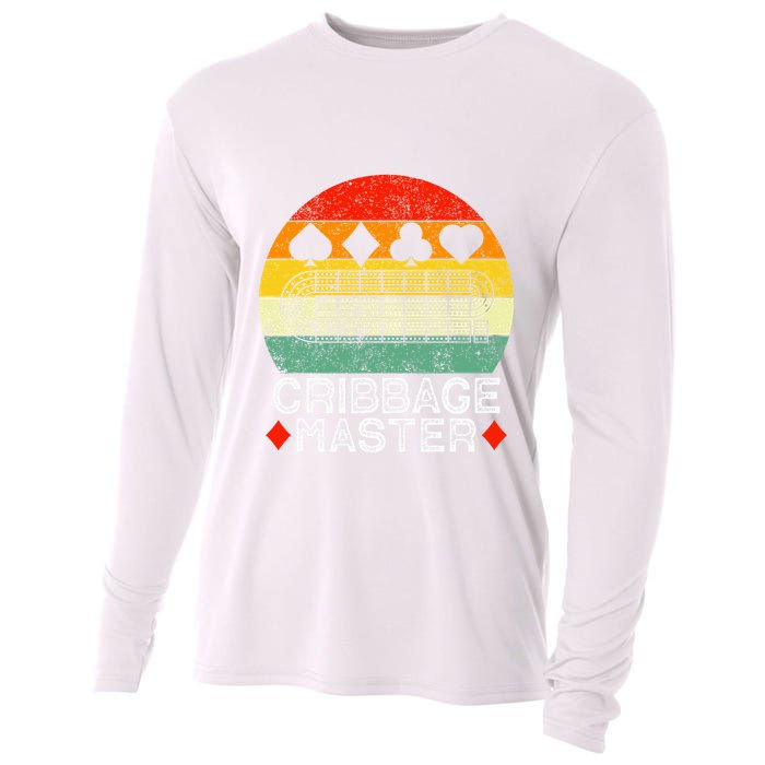 Cribbage Players Lovers Cribbage Board Game Fans Cooling Performance Long Sleeve Crew