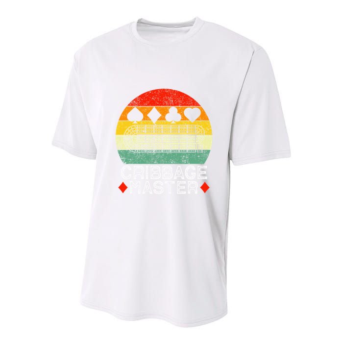 Cribbage Players Lovers Cribbage Board Game Fans Youth Performance Sprint T-Shirt