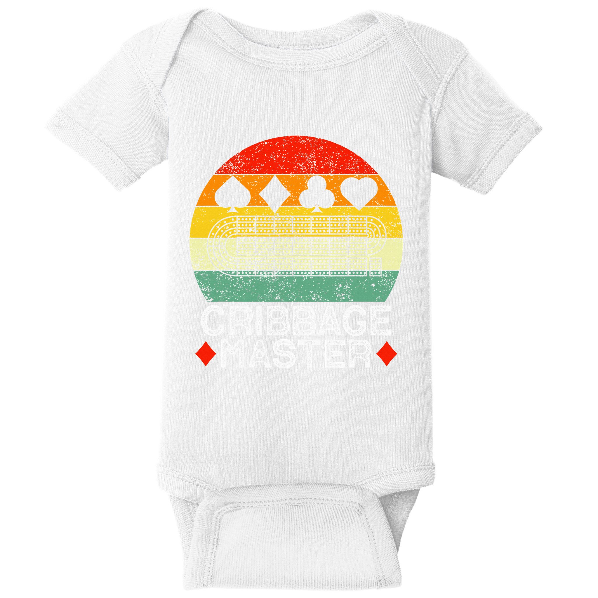 Cribbage Players Lovers Cribbage Board Game Fans Baby Bodysuit
