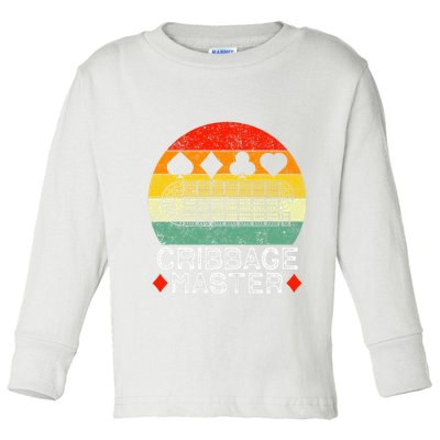 Cribbage Players Lovers Cribbage Board Game Fans Toddler Long Sleeve Shirt