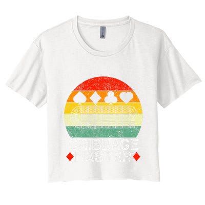 Cribbage Players Lovers Cribbage Board Game Fans Crop Top