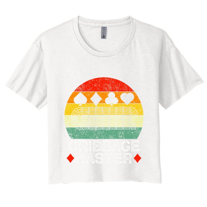 Cribbage Players Lovers Cribbage Board Game Fans Crop Top