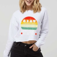 Cribbage Players Lovers Cribbage Board Game Fans Cropped Pullover Crew