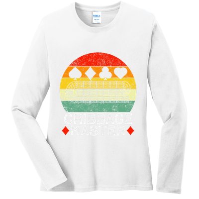 Cribbage Players Lovers Cribbage Board Game Fans Ladies Long Sleeve Shirt