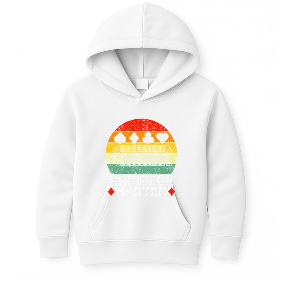 Cribbage Players Lovers Cribbage Board Game Fans Kids Hoodie