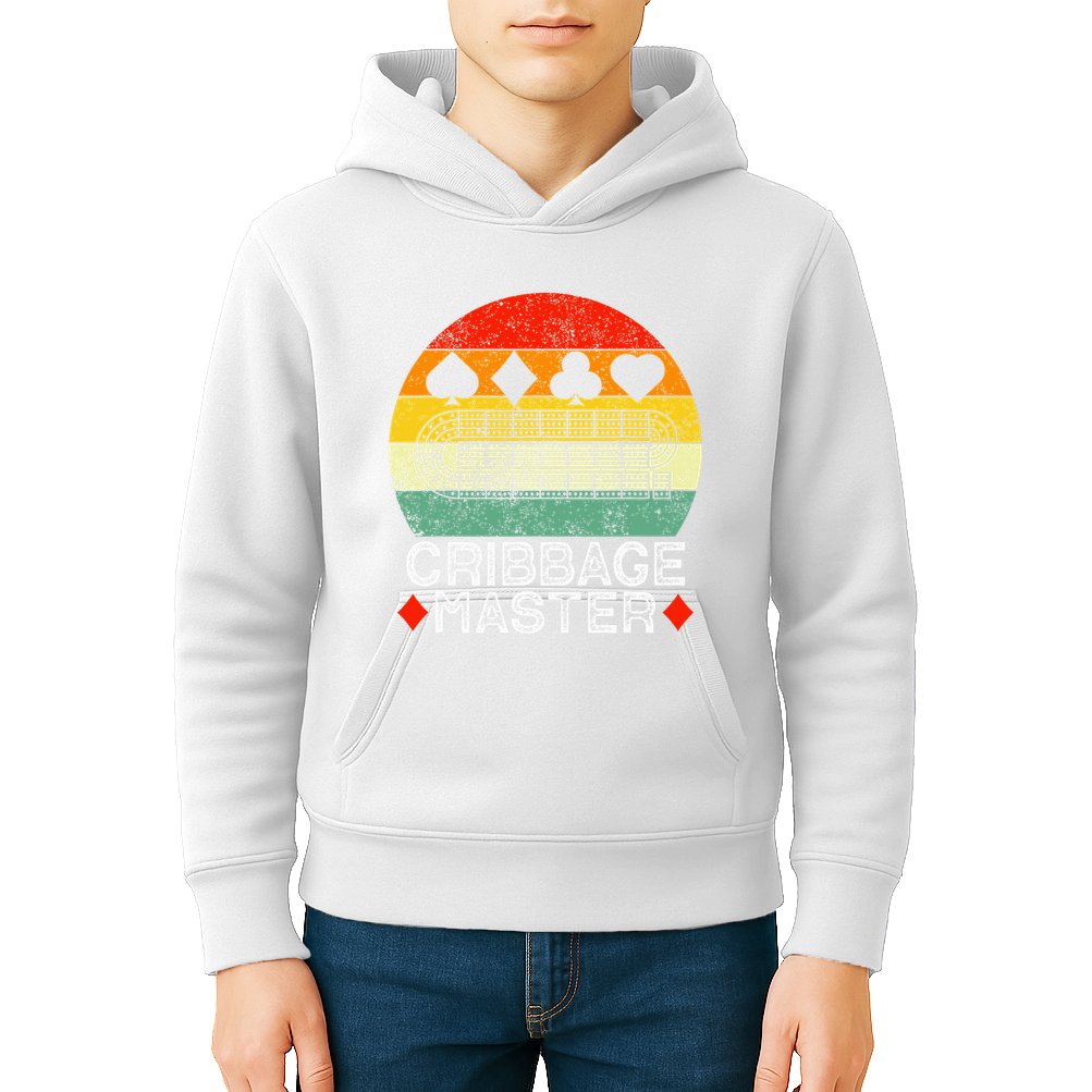 Cribbage Players Lovers Cribbage Board Game Fans Kids Hoodie