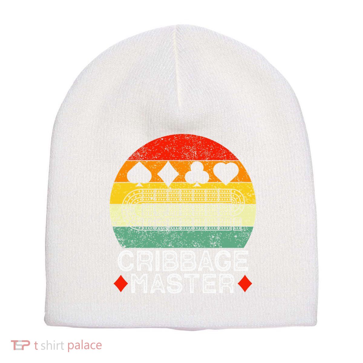 Cribbage Players Lovers Cribbage Board Game Fans Short Acrylic Beanie