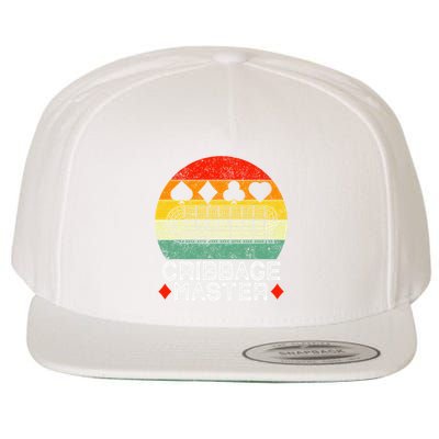 Cribbage Players Lovers Cribbage Board Game Fans Wool Snapback Cap